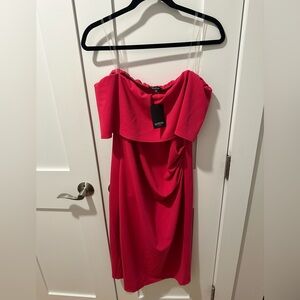 Marina Fuchsia Off-Shoulder Cocktail Dress (Size 12) (NWT)